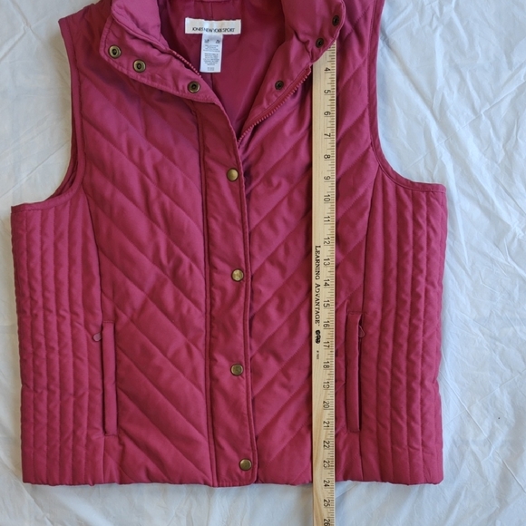 Pink Quilted Vest Jones New York Women's Size XL - Picture 6 of 7